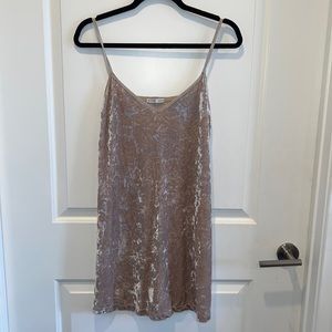 Zara Nude Velvet Dress